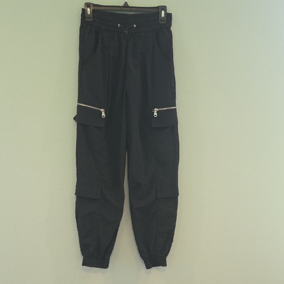 Zara Women Track Suit With Cropped Bomber Jacket & Cargo Pants XS Black - Picture 6 of 16